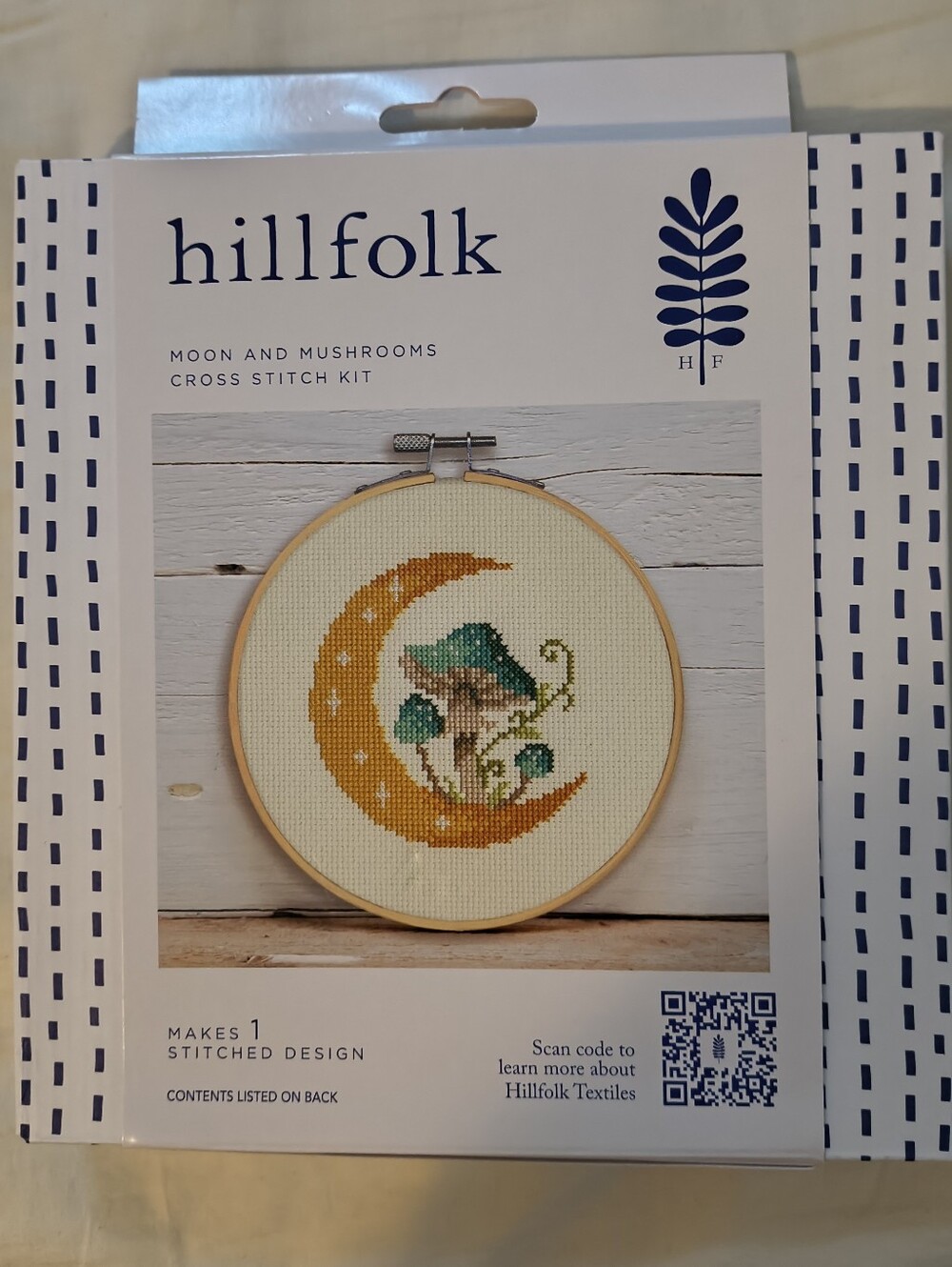 Hillfolk Moon and Mushrooms Cross Stitch Kit